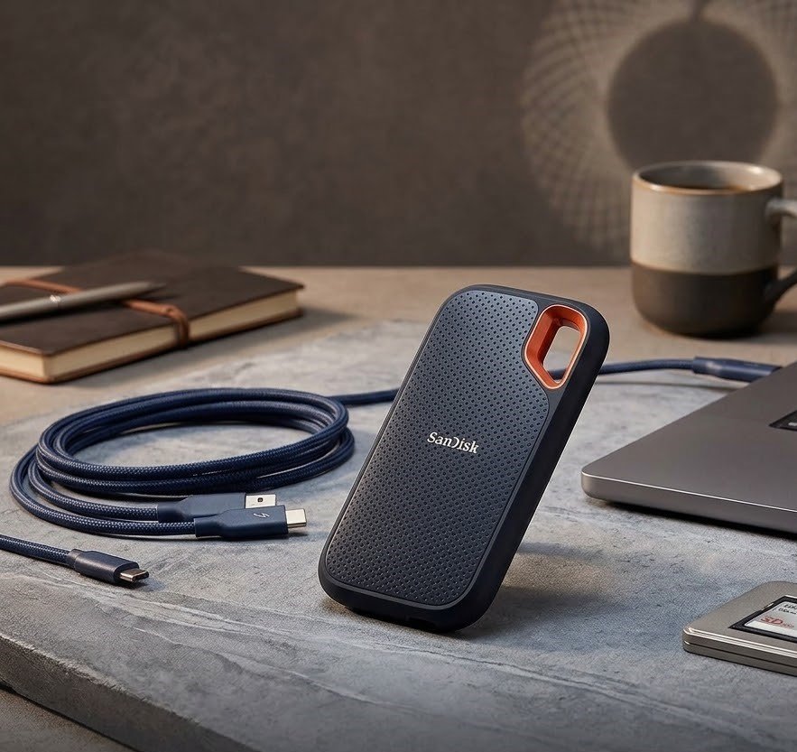 SanDisk 2TB Extreme Portable SSD, up to 1050MB/s Read Speeds (Old Model)